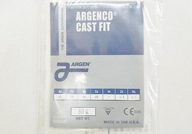 歯科金属の金パラジウム製品(12%金パラ)アージェンコ キャストフィット